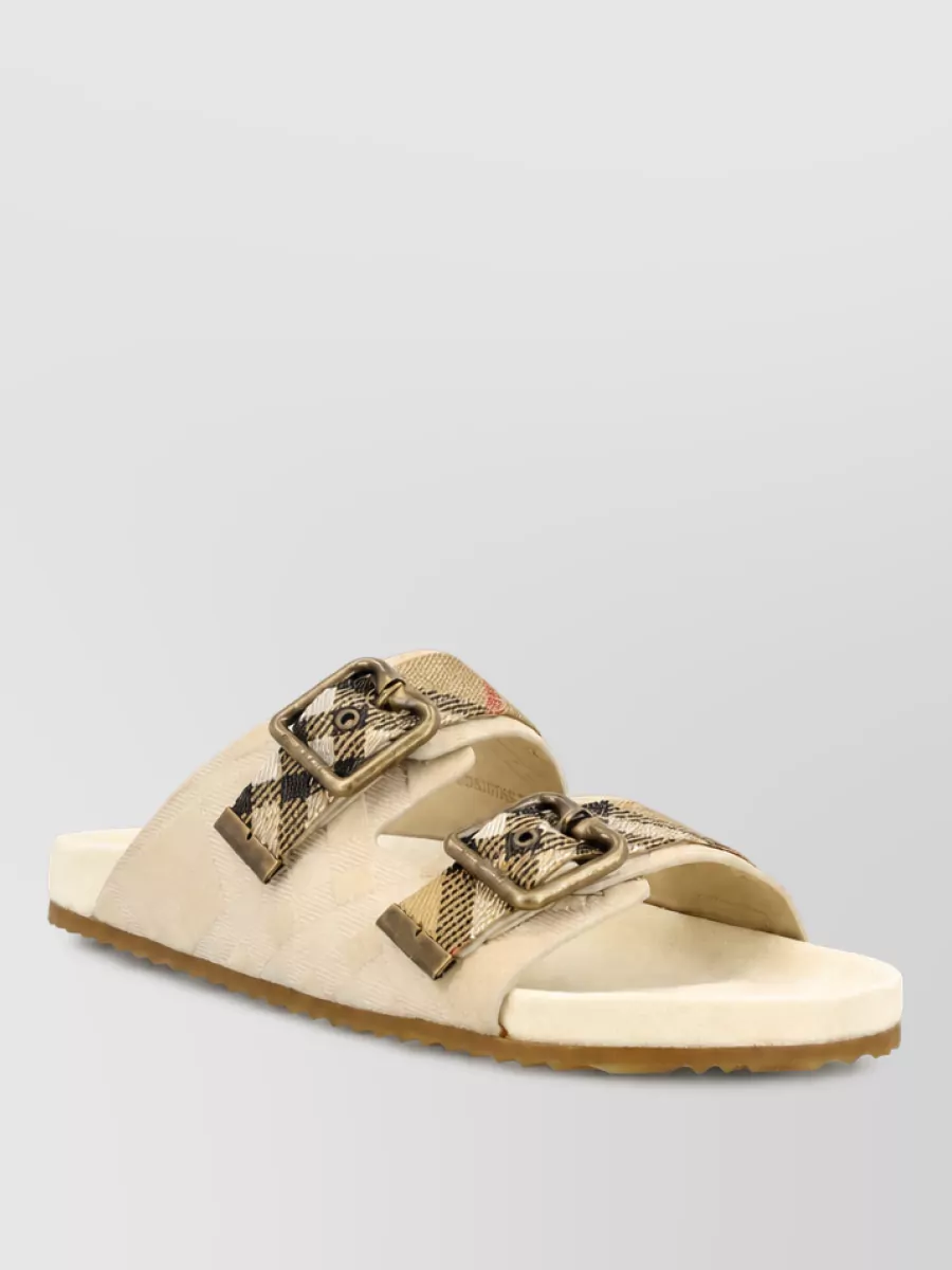 Burberry leather check sandals