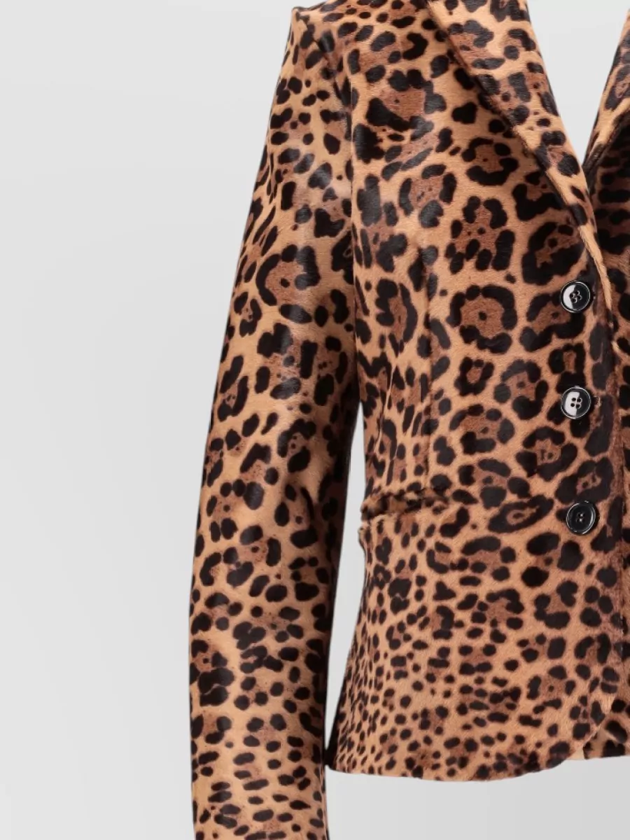 La Rose Leather Fitted Blazer