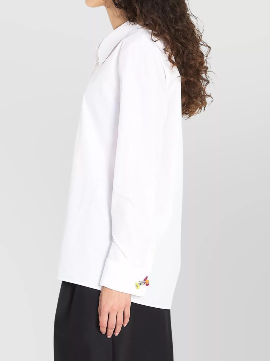 Loewe Embellished Cotton Shirt Featuring Long Sleeves