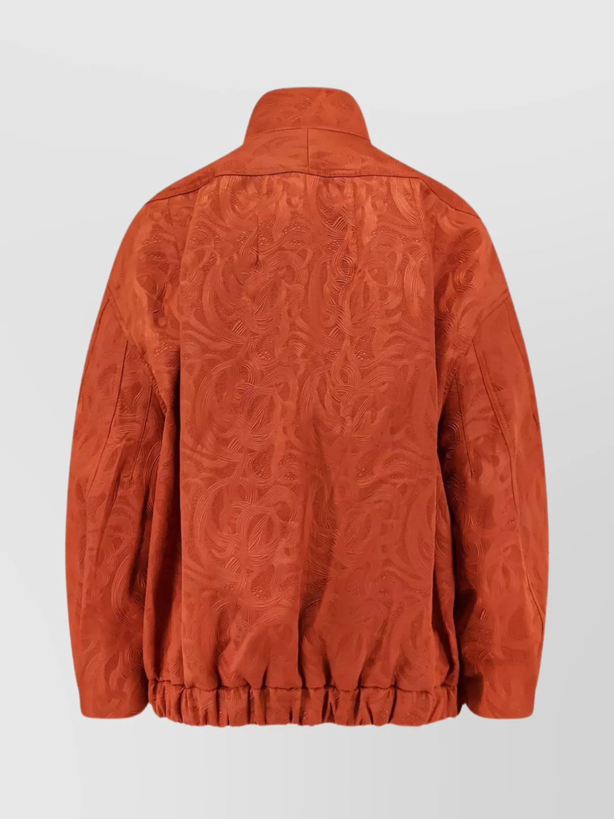 Dries Van Noten Neoprene Jacket Featuring Damask Texture In Orange