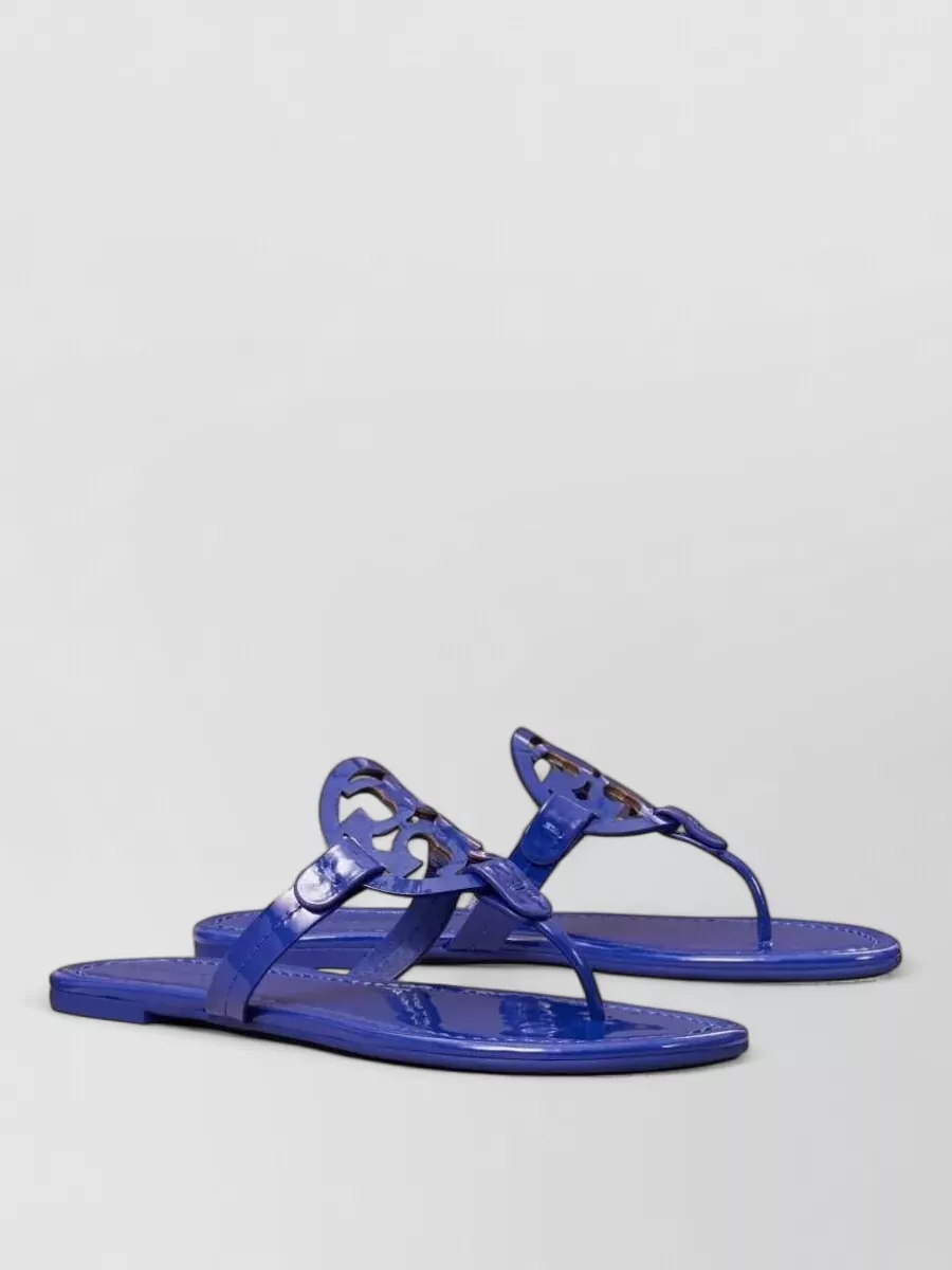 Tory Burch Leather Miller Cutout T-Strap Sandals