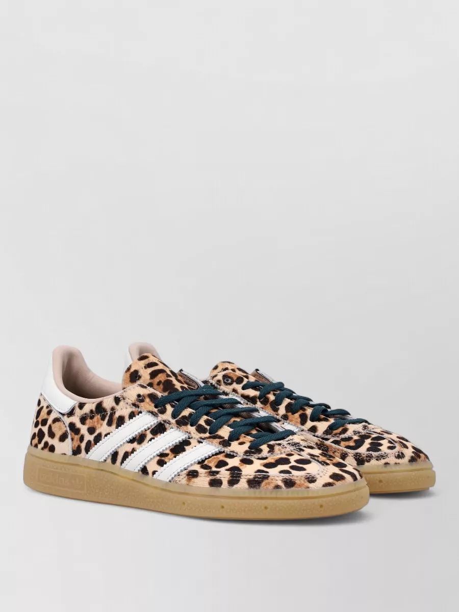 Adidas Originals leather leopard-print low-top sneakers