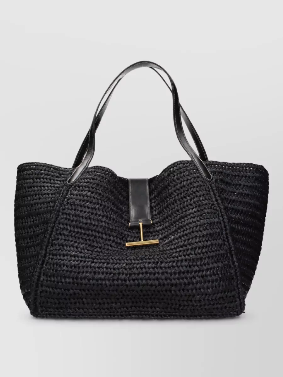 Tom Ford na raffia tote bag