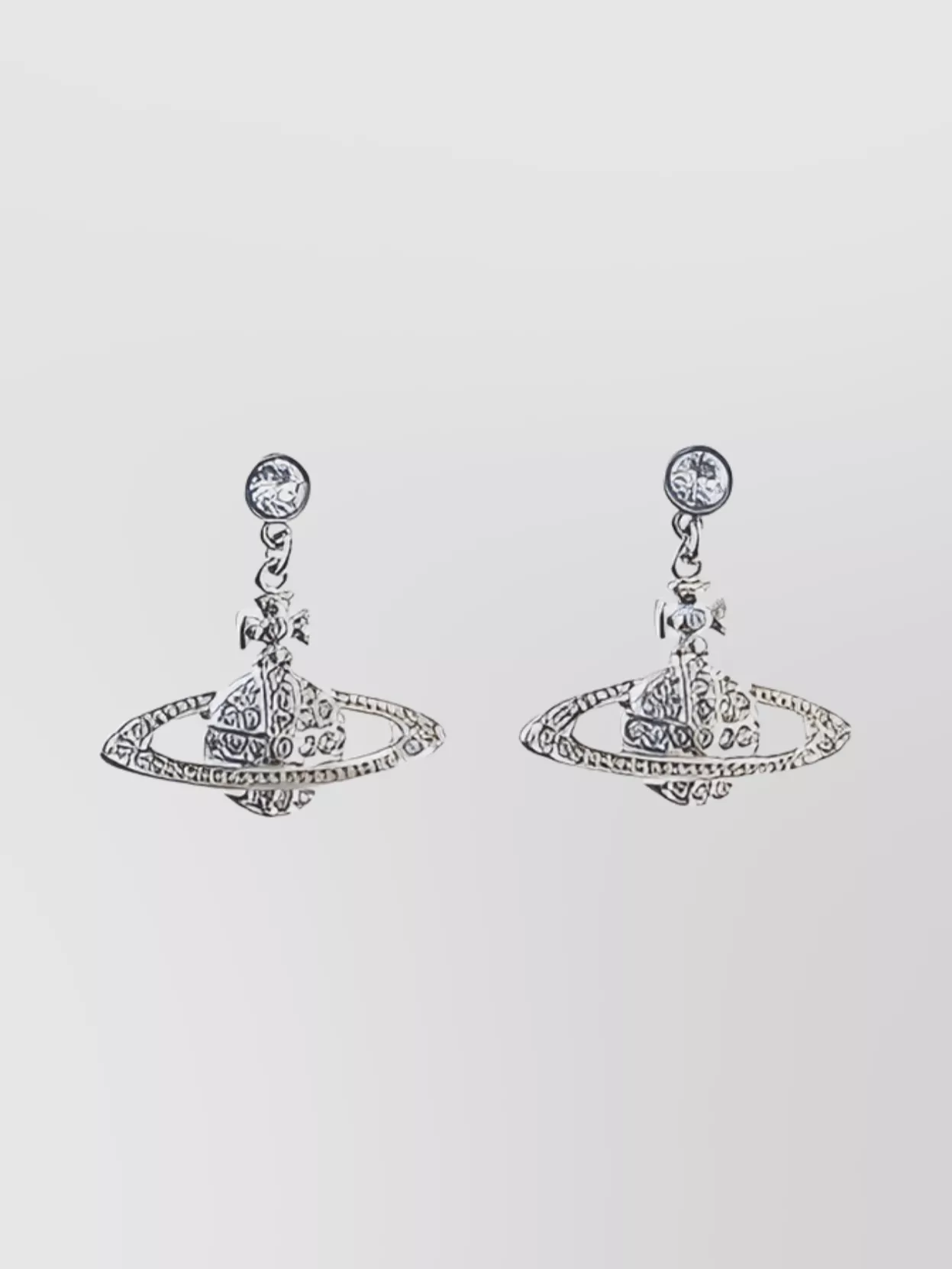 Vivienne Westwood Small Raised Relief Dangle Earrings