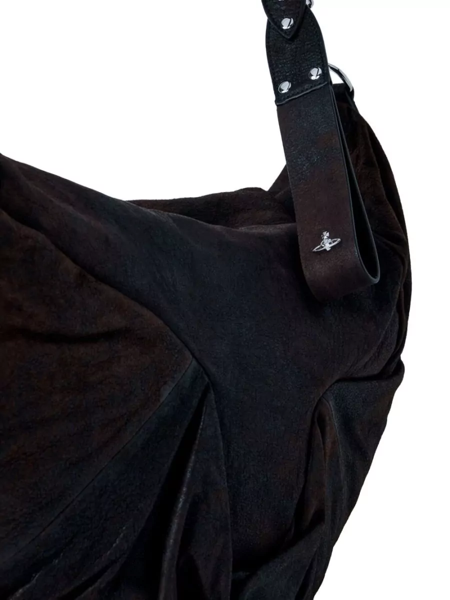 Vivienne Westwood Gathered Leather Shoulder Bag