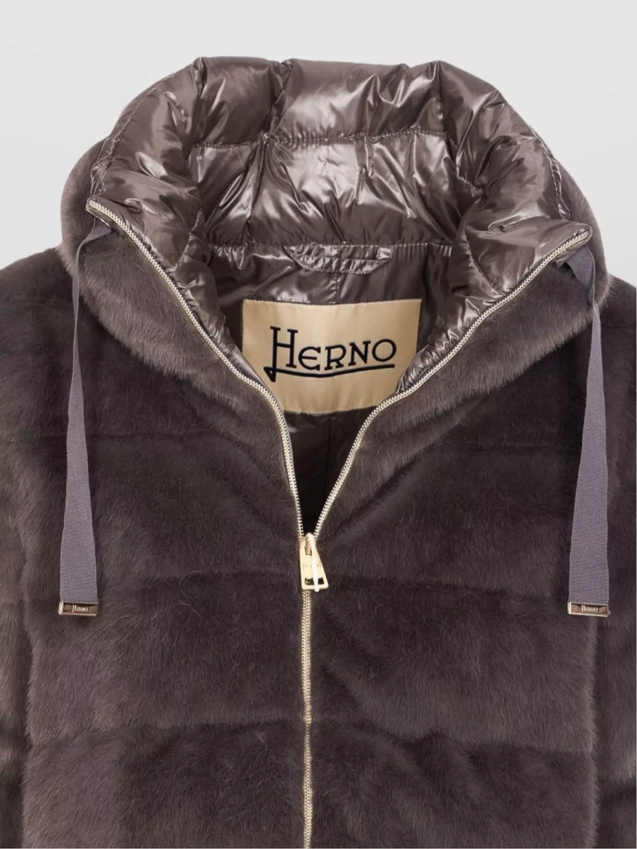 Herno A-Shape Down Jacket Drawstring Detail
