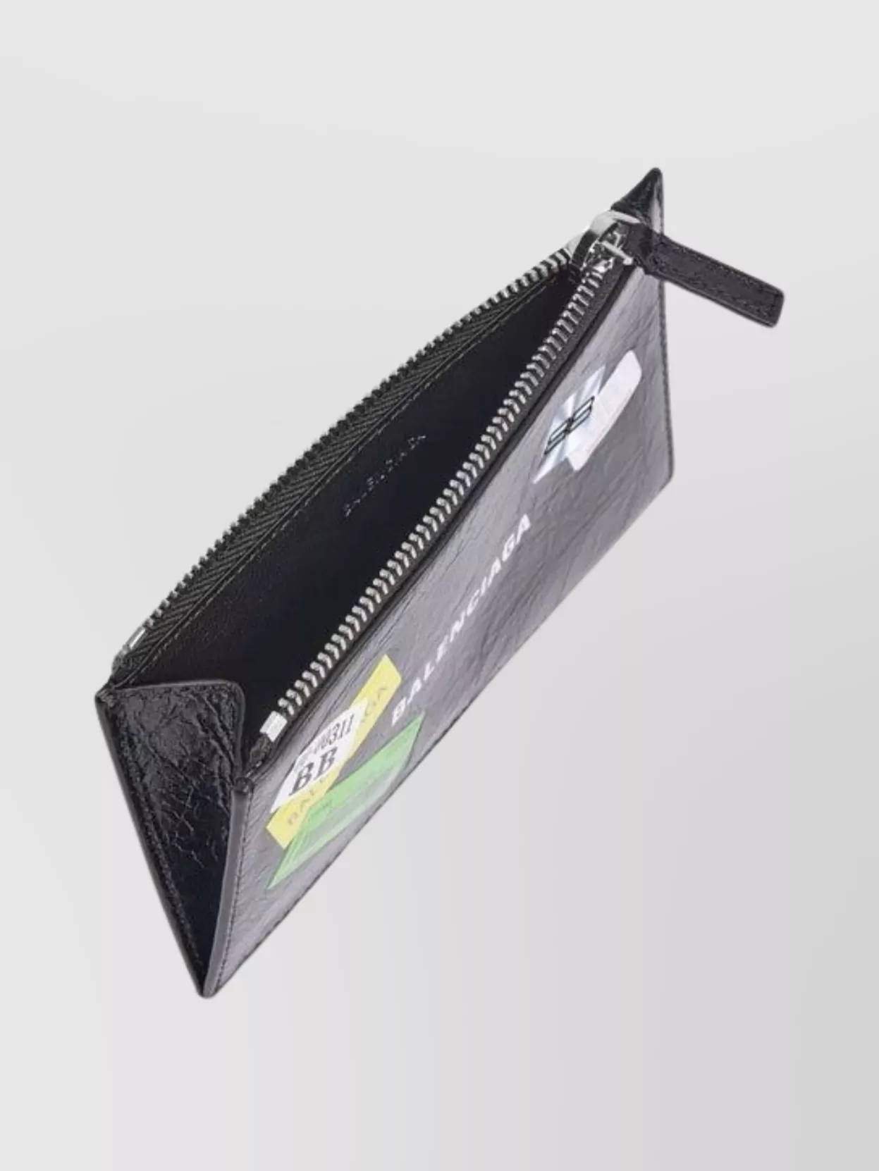 Balenciaga Coin And Card Holder With Printed Stickers