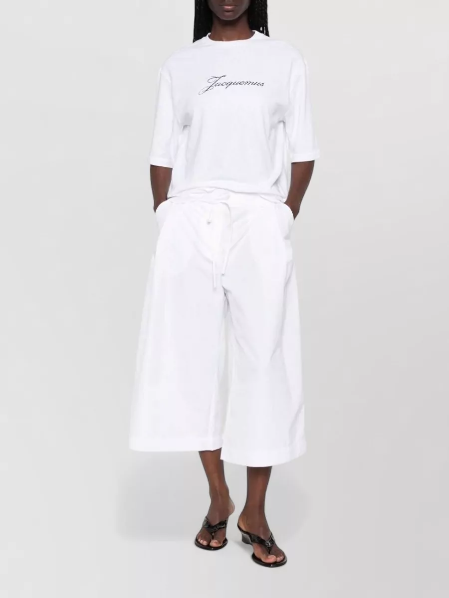 Jacquemus Cotton Pleated Wide-Leg Bermuda Shorts