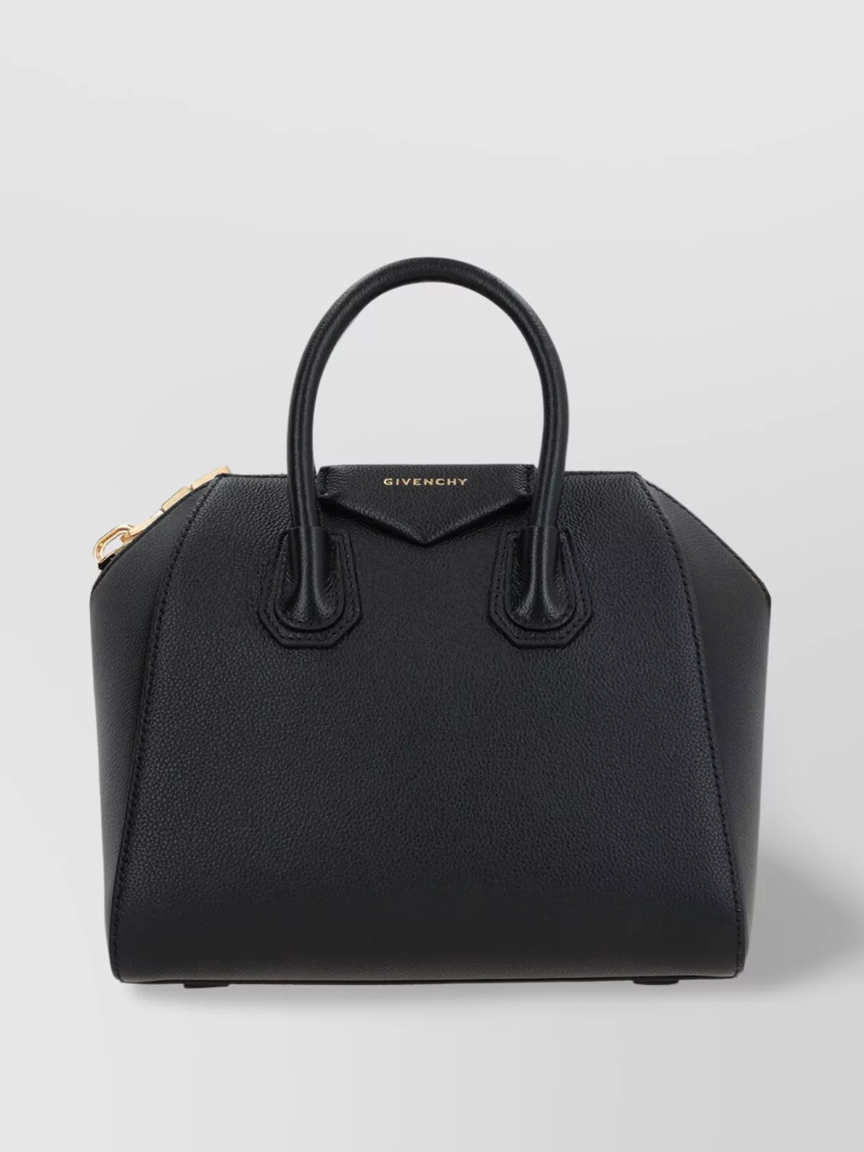 Shop Givenchy Structured Mini Antigona Shoulder Bag In Grey