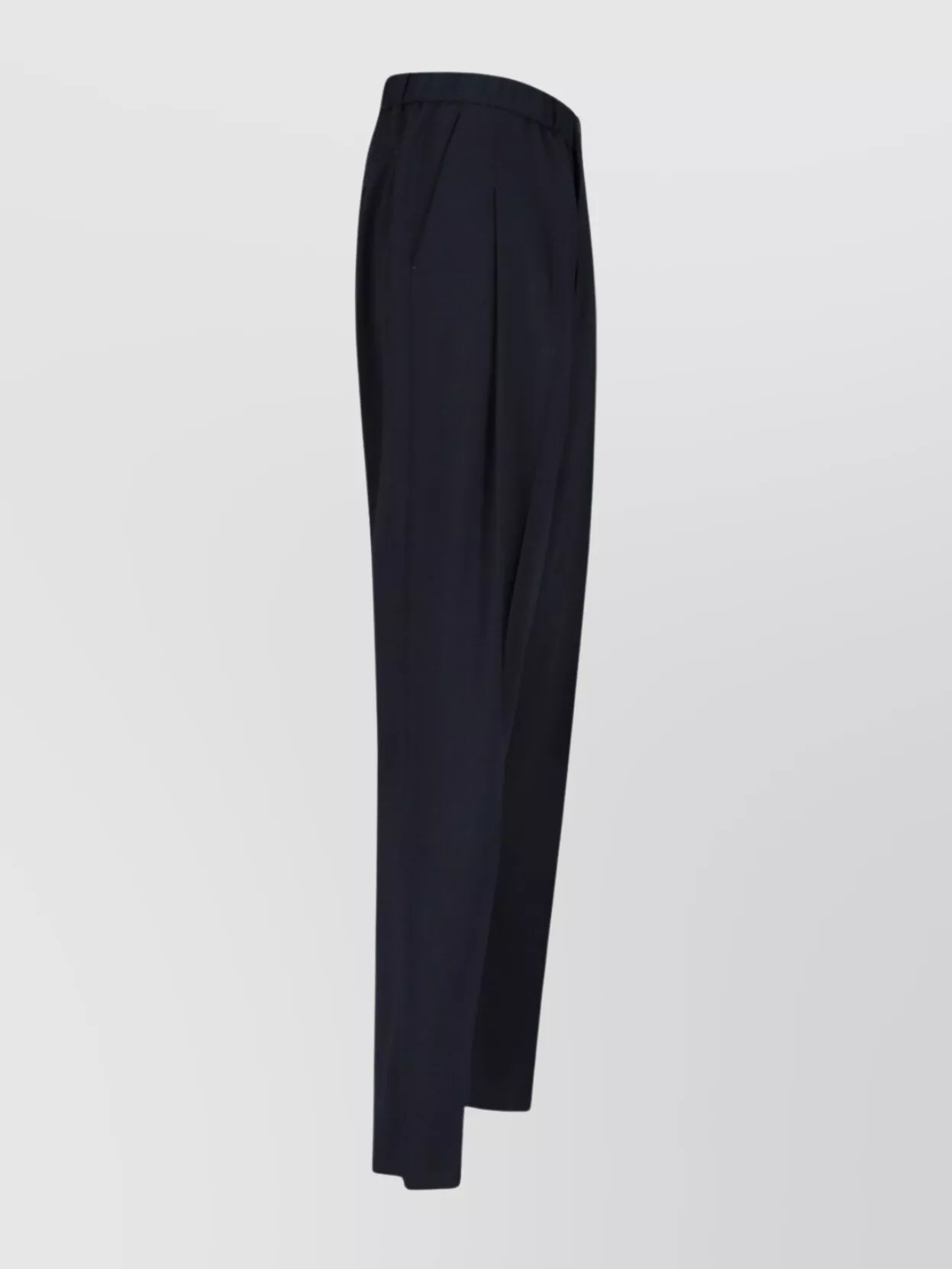 Giorgio Armani Straight Trousers With Elastic Waistband And Pockets In Blue