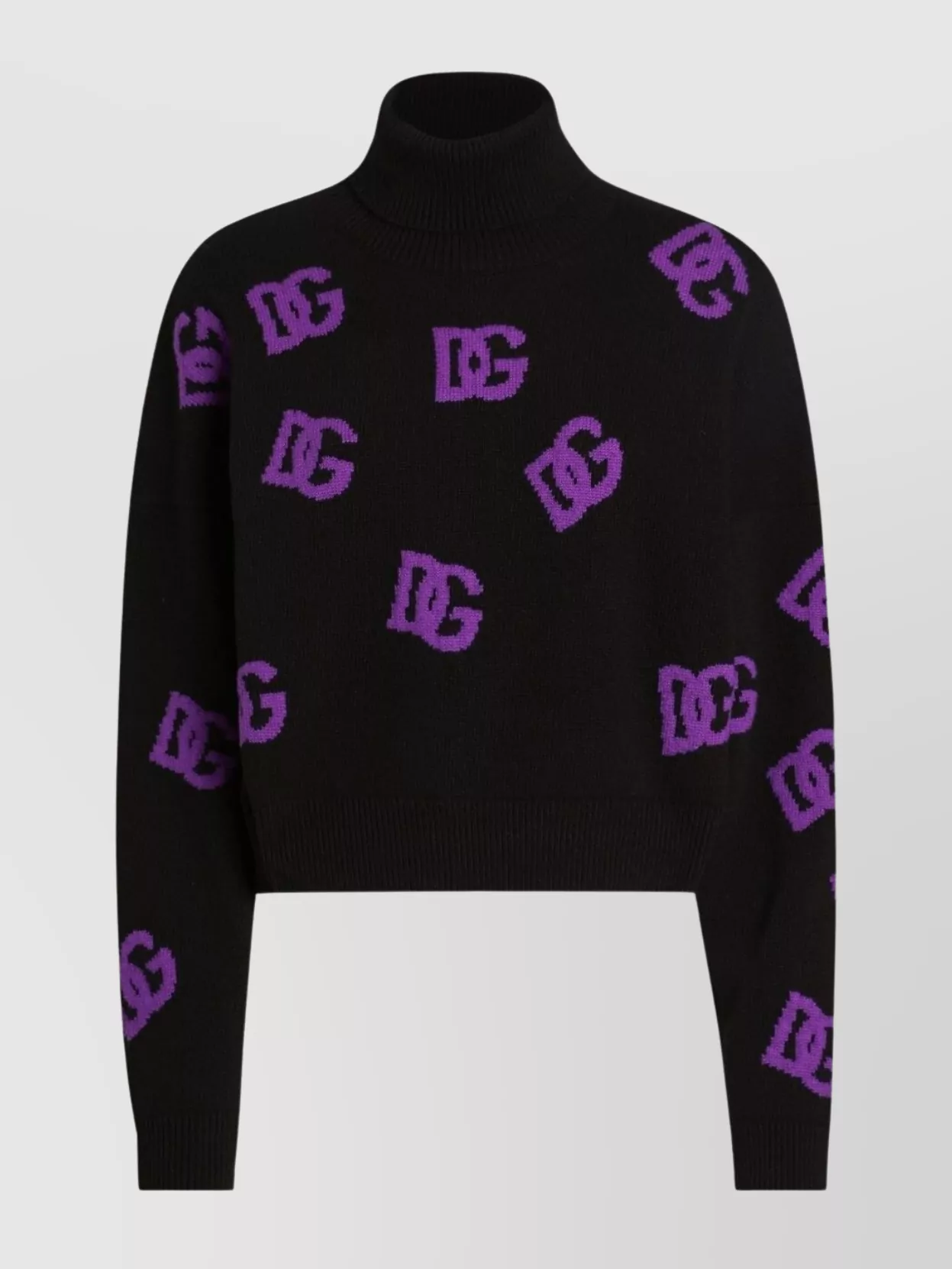 Dolce & Gabbana Wool Turtle Neck Jumper In Black