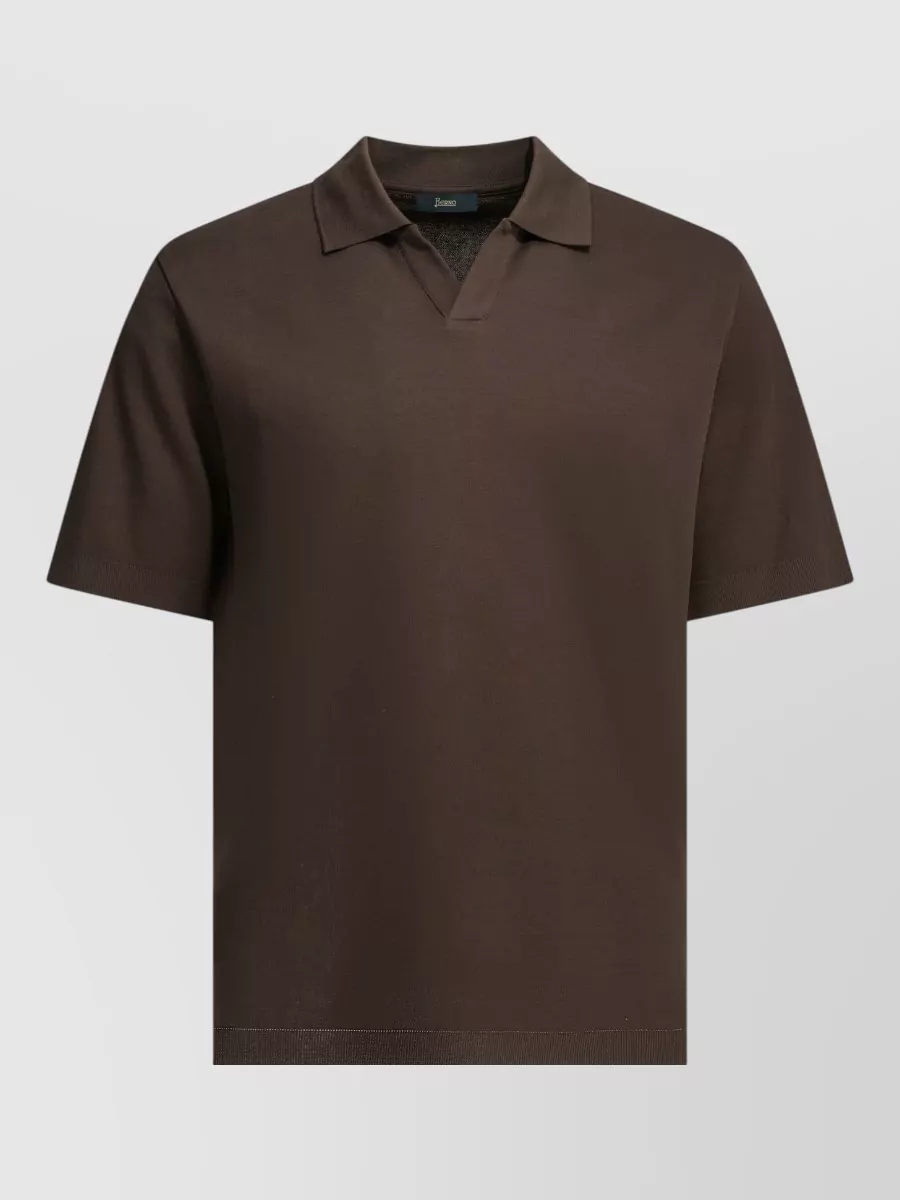 Herno Cotton Short-Sleeve Polo Shirt