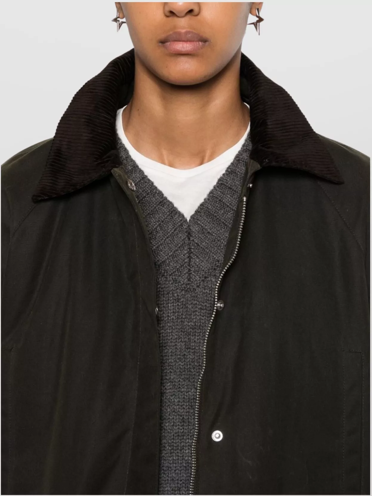 Totême Padded Cotton Jacket With Corduroy Accents