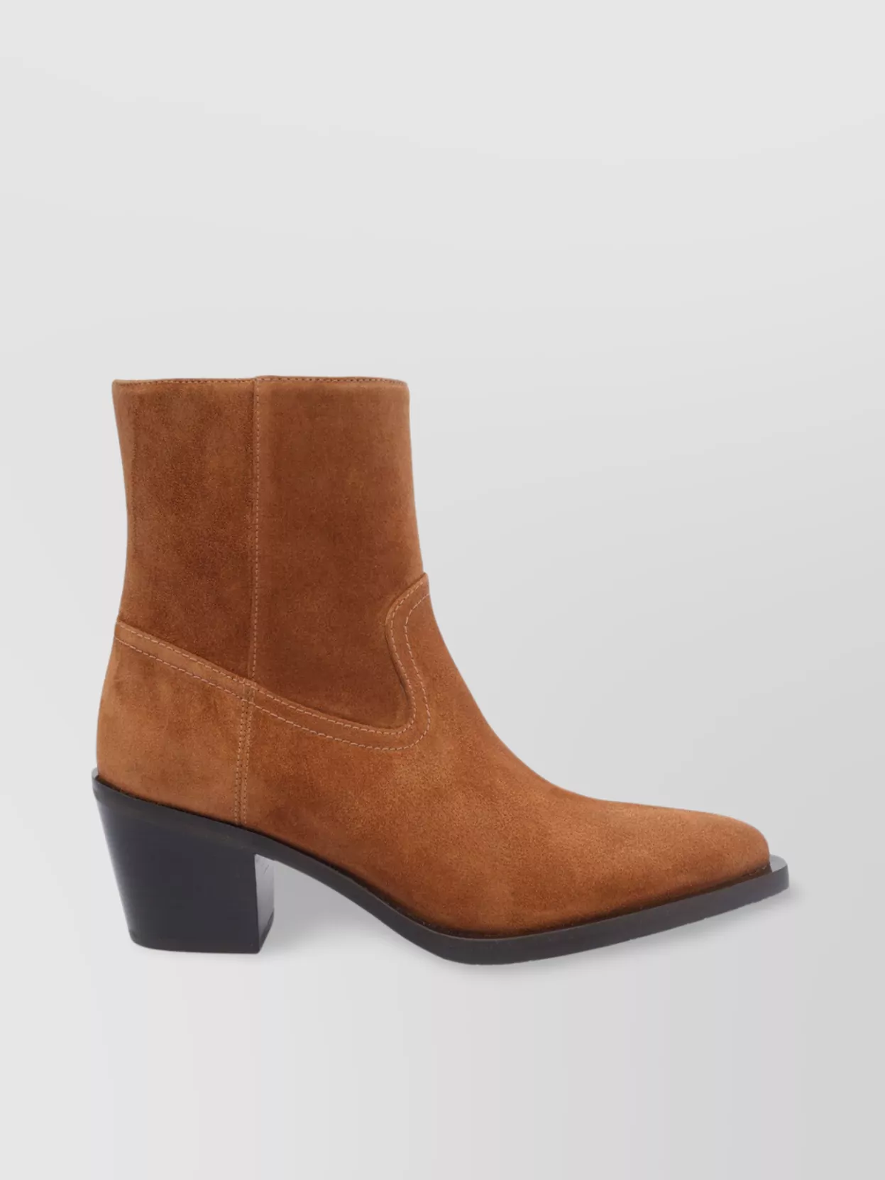 Shop Stuart Weitzman Suede Block Heel Ankle Boots
