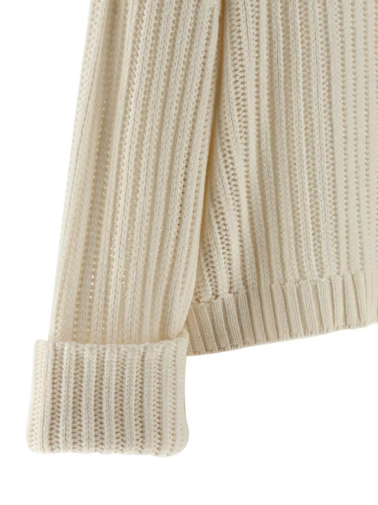 Brunello Cucinelli Cropped Cashmere Turtleneck Knit Sweater