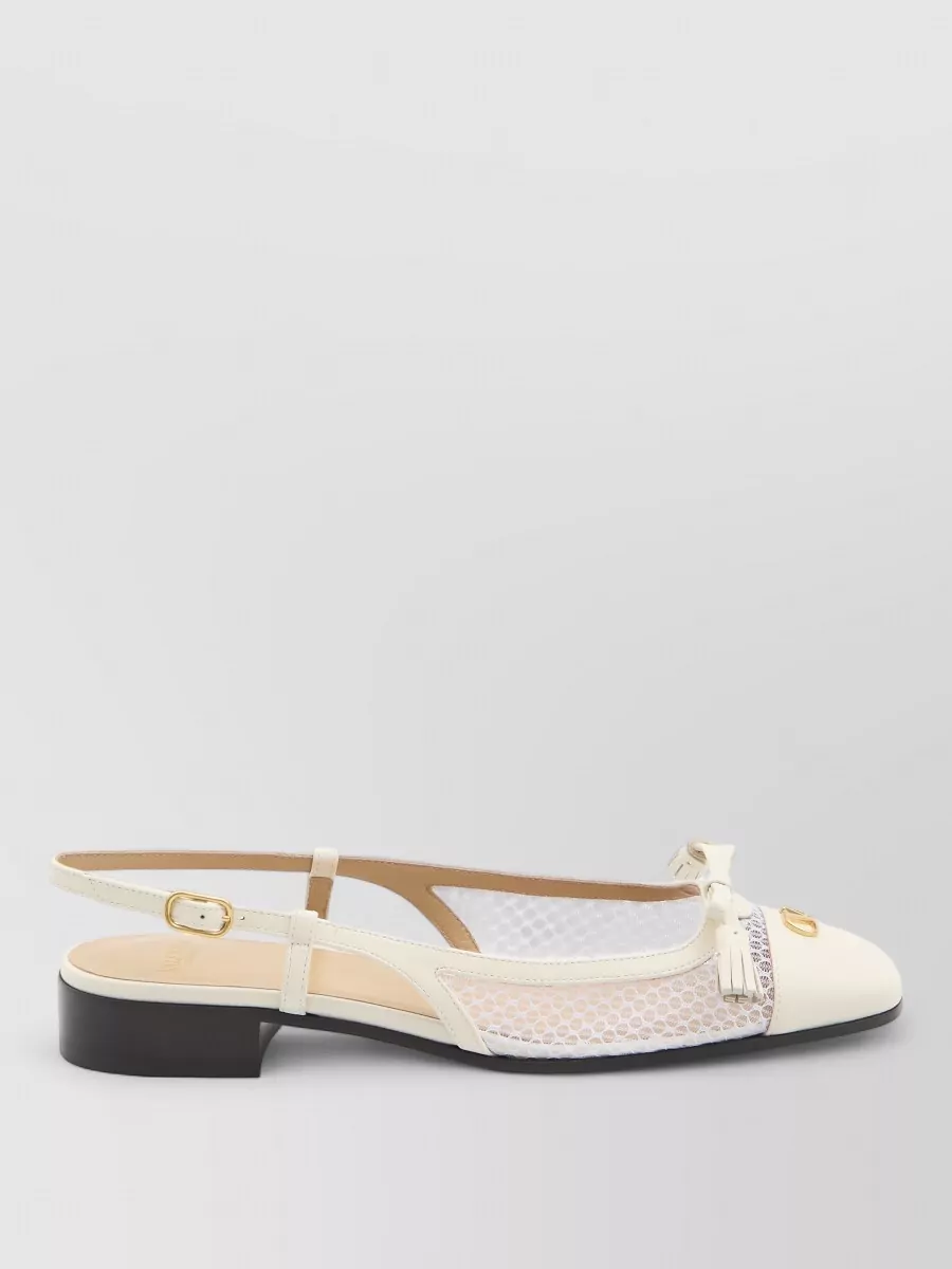 Valentino Garavani Leather Slingback Ballerina Flats