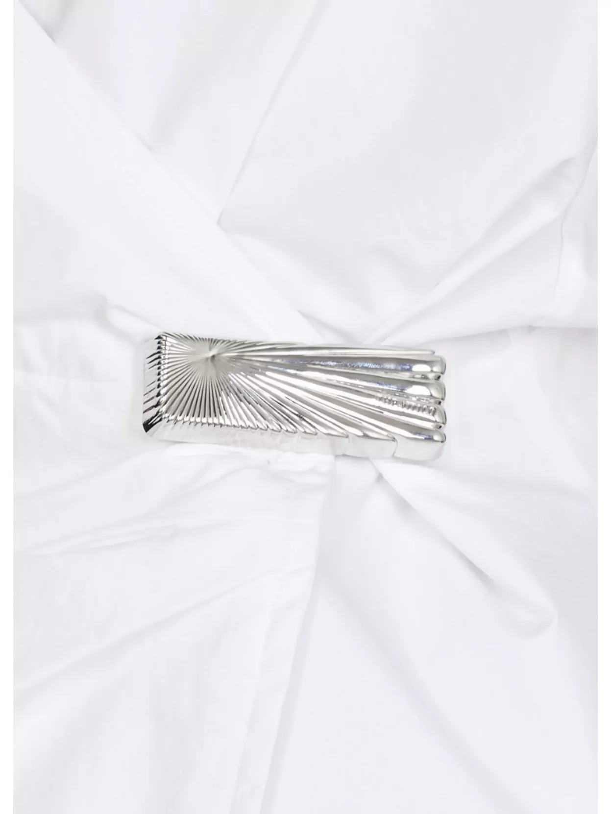 The Attico Wrap V-Neck Knitwear With Metal Buckle Detail