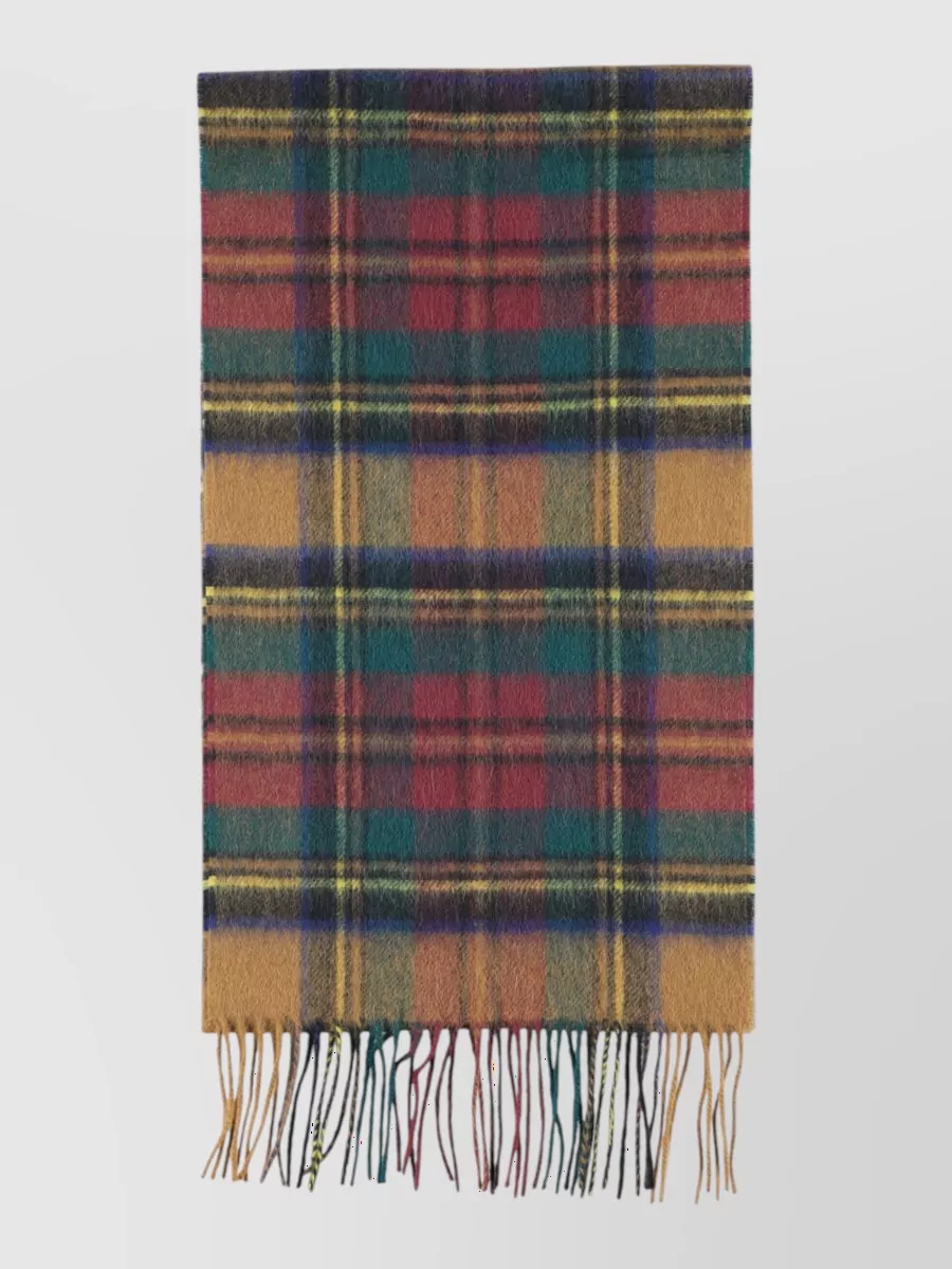 Barbour cashmere-blend checked scarf