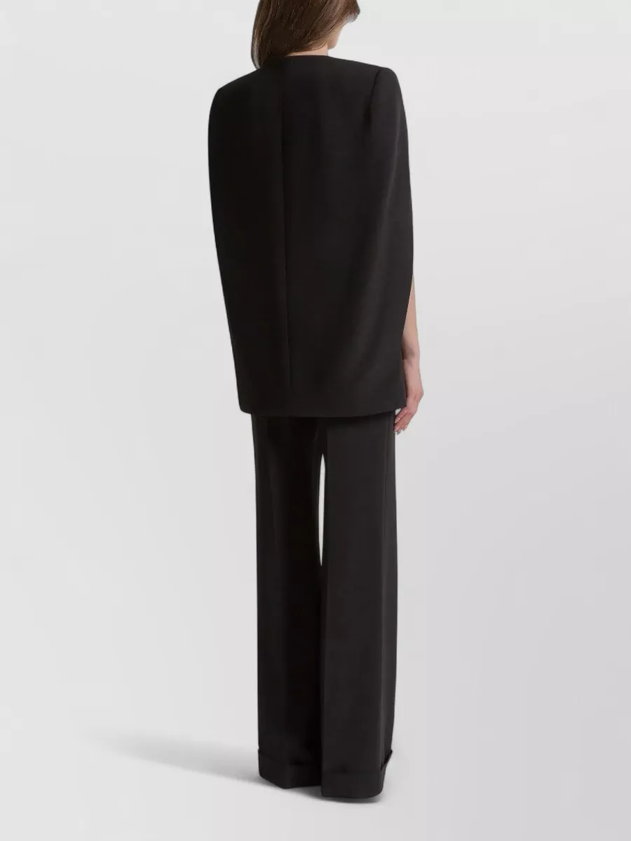 Alberta Ferretti Jacket Deep V Neck Cape Sleeves Shoulders