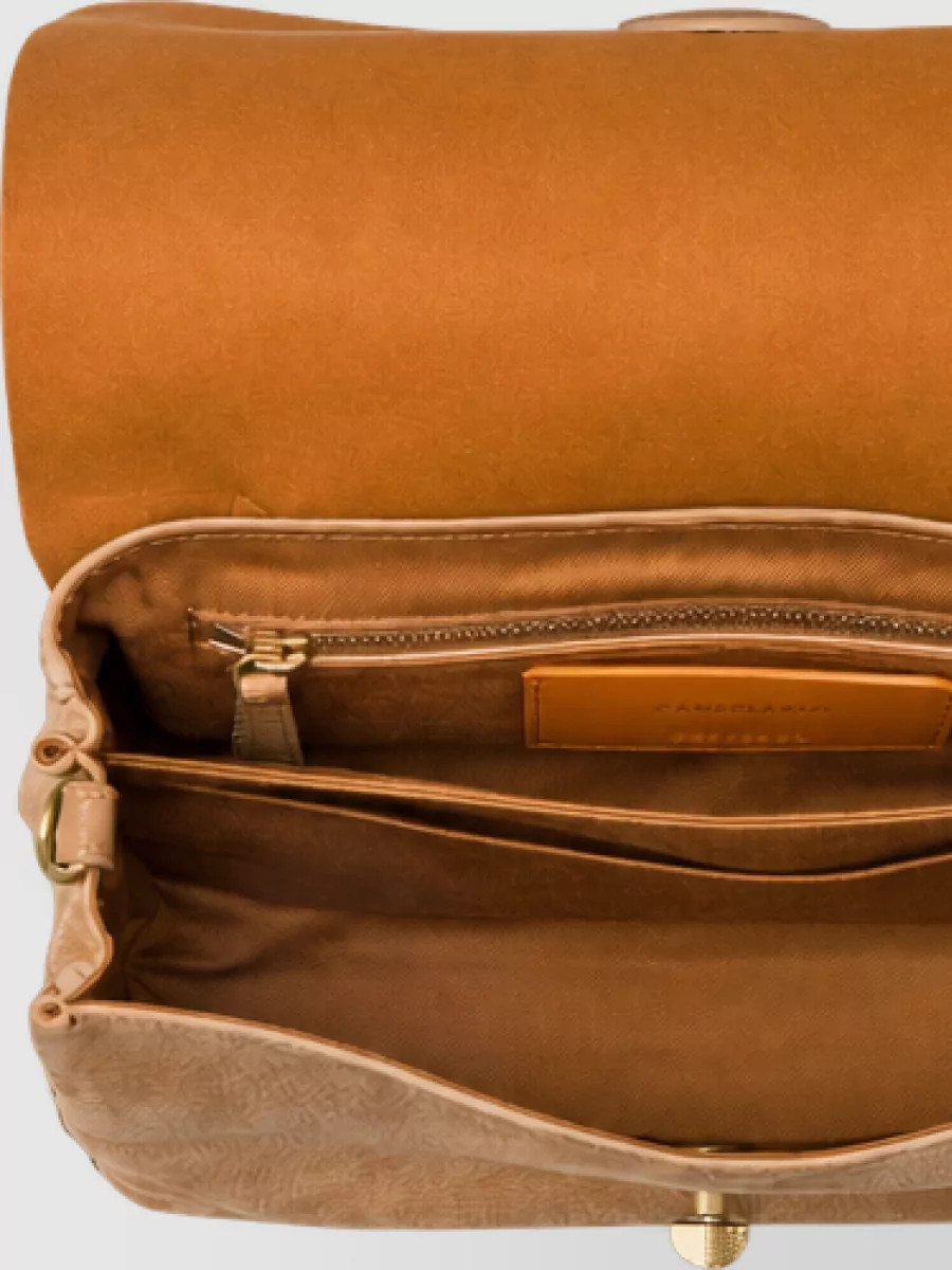 Zanellato Calfskin Postina Jones Nabuk Shoulder Bag