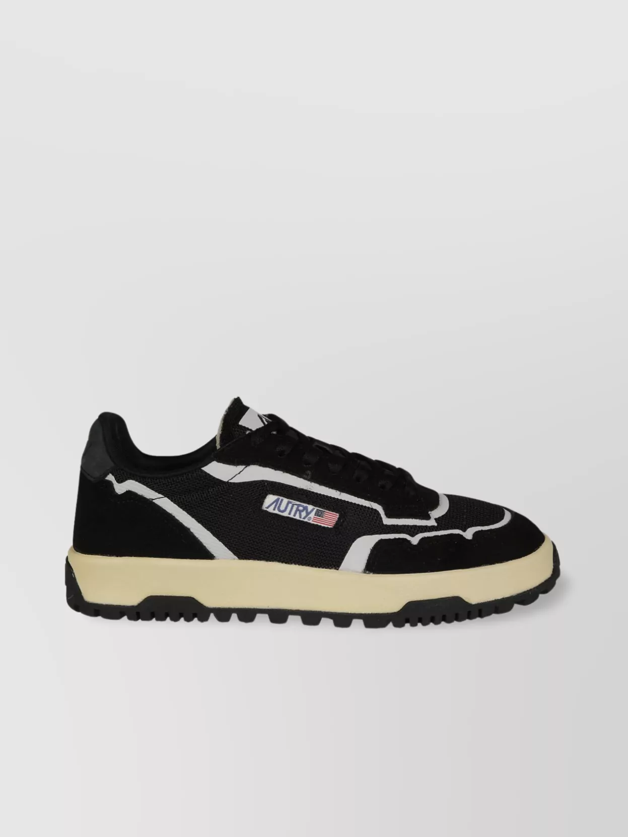 Autry Wildpace Nubuck And Rubber-trimmed Suede And Mesh Sneakers In Black