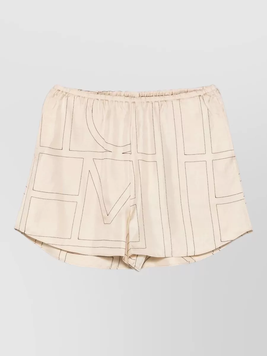 Totême Monogram silk pajama shorts
