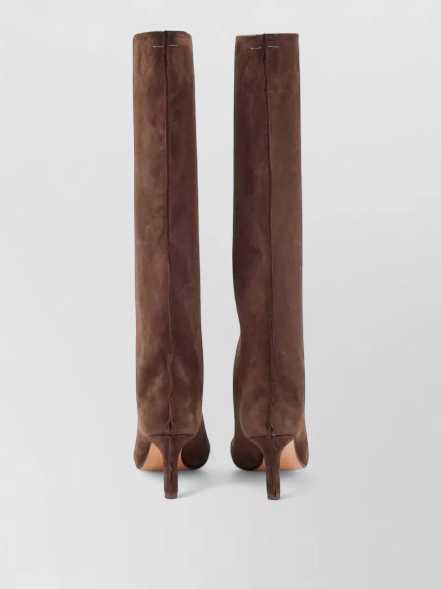Mm6 Maison Margiela Leather Knee-High Stiletto Boots