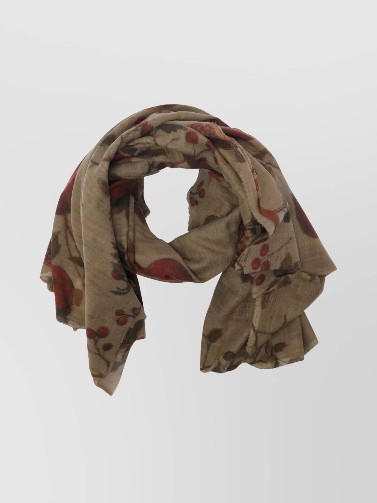 Uma Wang Floral Lightweight Patterned Rectangular Soft Scarf