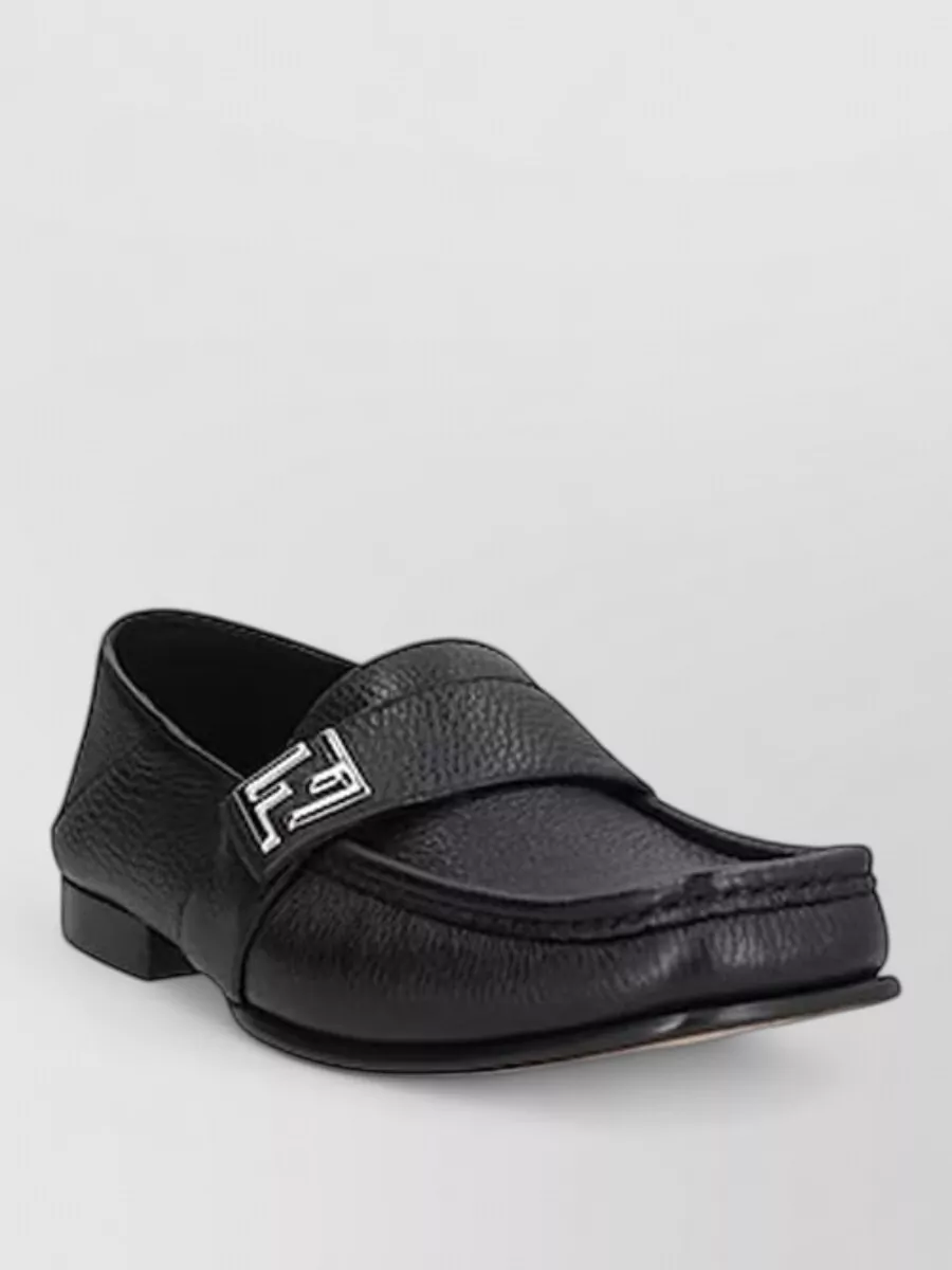 Fendi Calfskin Slip-On Loafers