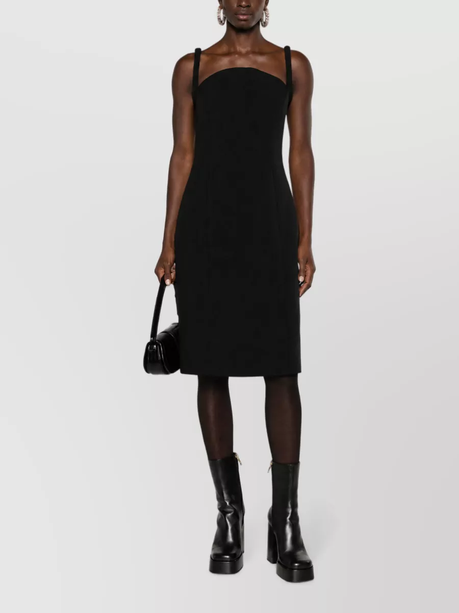 Versace Rolled Knit Knee-Length Dress