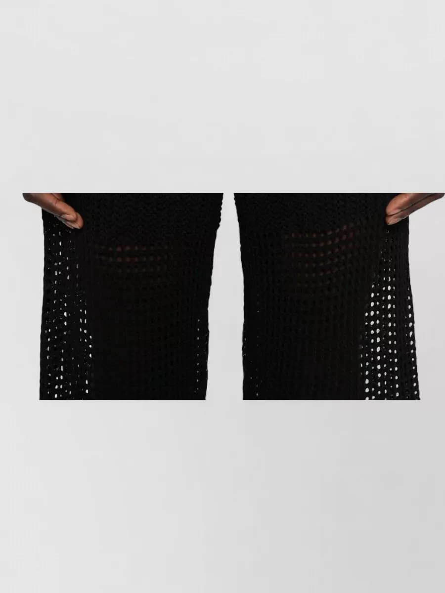 Iro Crochet Knit Wool Wide-Leg Knee-Length Shorts