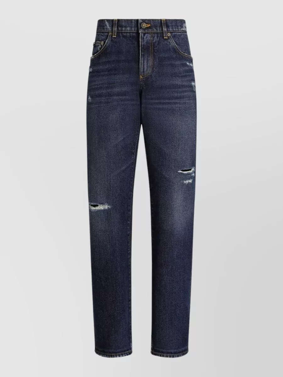 Dolce&Gabbana straight-leg distressed jeans