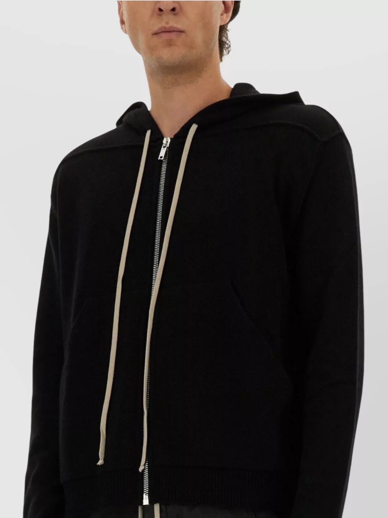 Rick Owens Hooded Sweater With Drawstring And Pockets