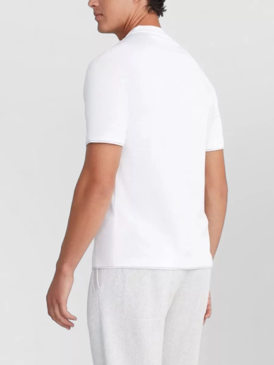 Brunello Cucinelli Cotton Jersey Double Layer Crew Neck T-Shirt
