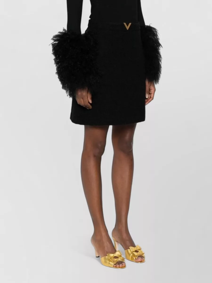 Valentino Vlogo Signature Wool Mini Skirt