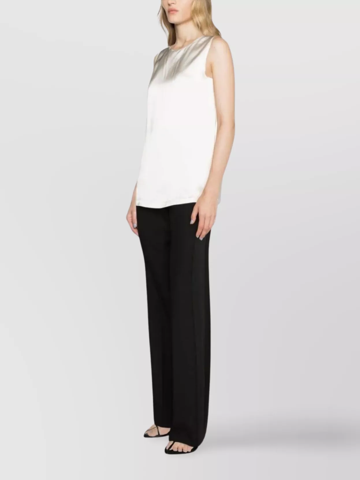 Fabiana Filippi Silk Blend Sleeveless V-Back Top