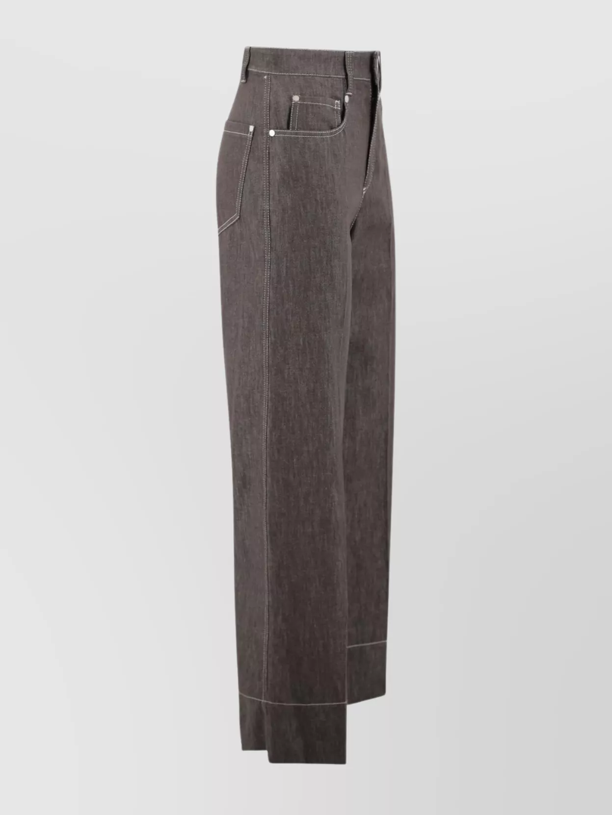 Brunello Cucinelli Cotton Denim Trousers With Back Pockets