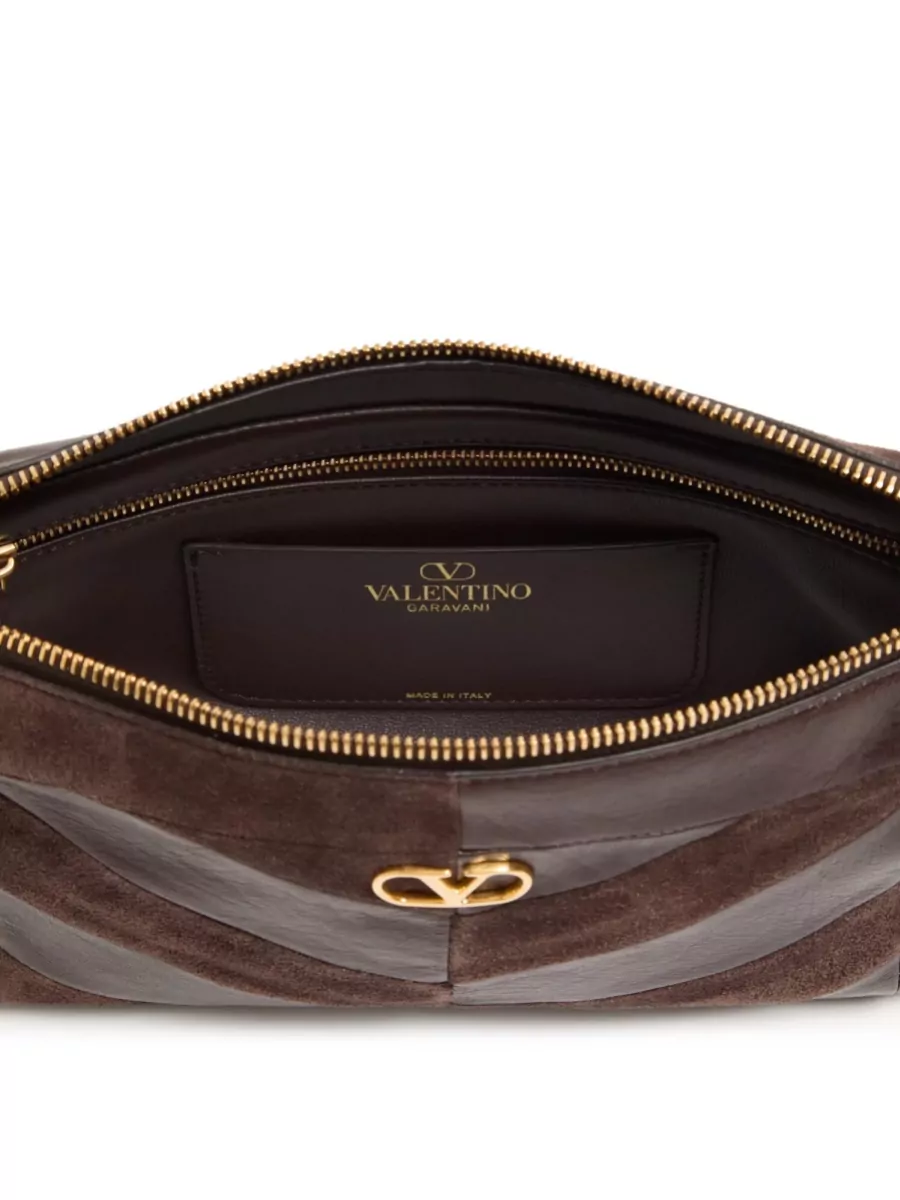 Valentino Garavani Panthea Small Leather And Suede Crossbody Bag