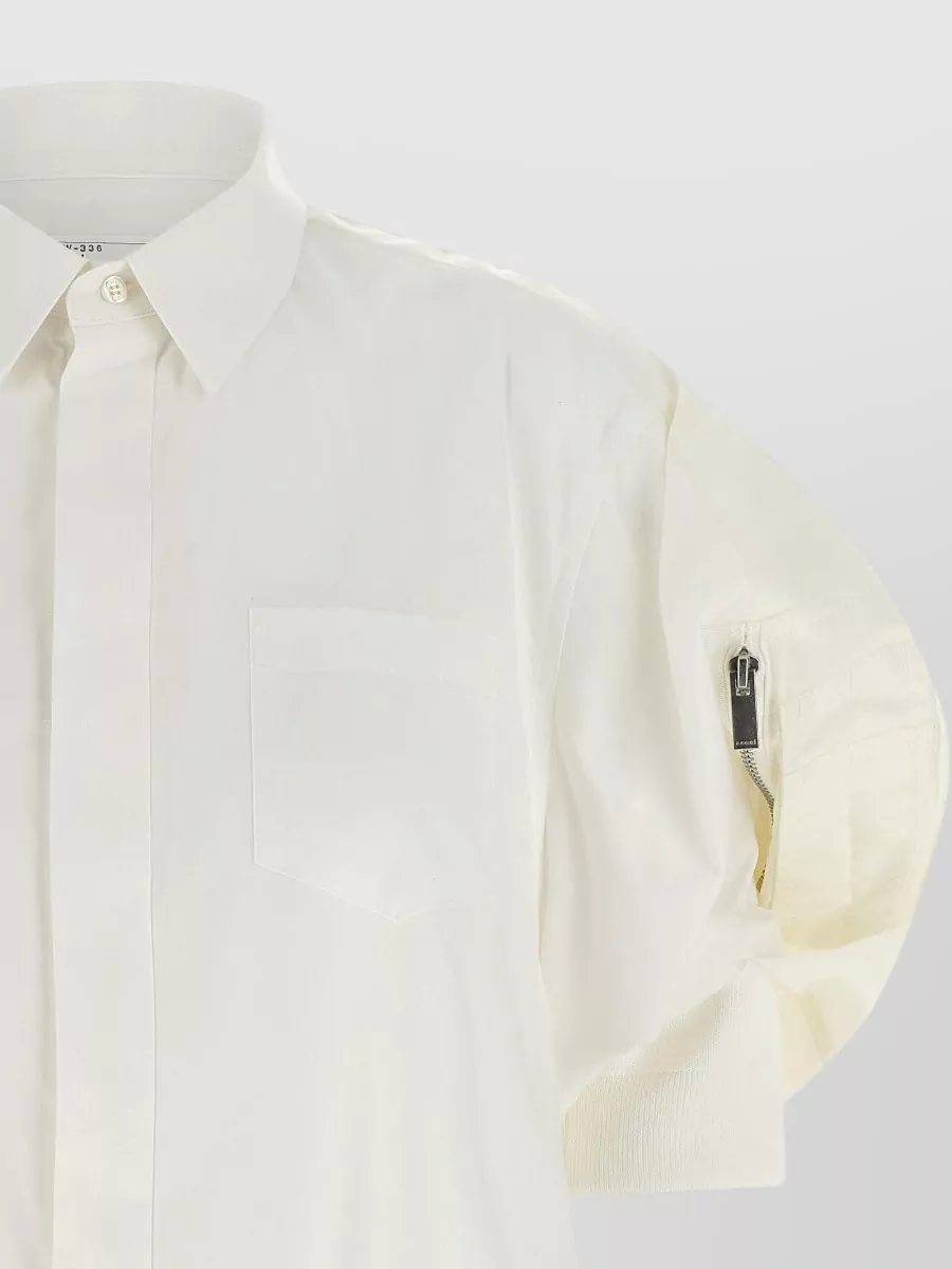 Sacai Asymmetric Bomber Sleeve Shirt