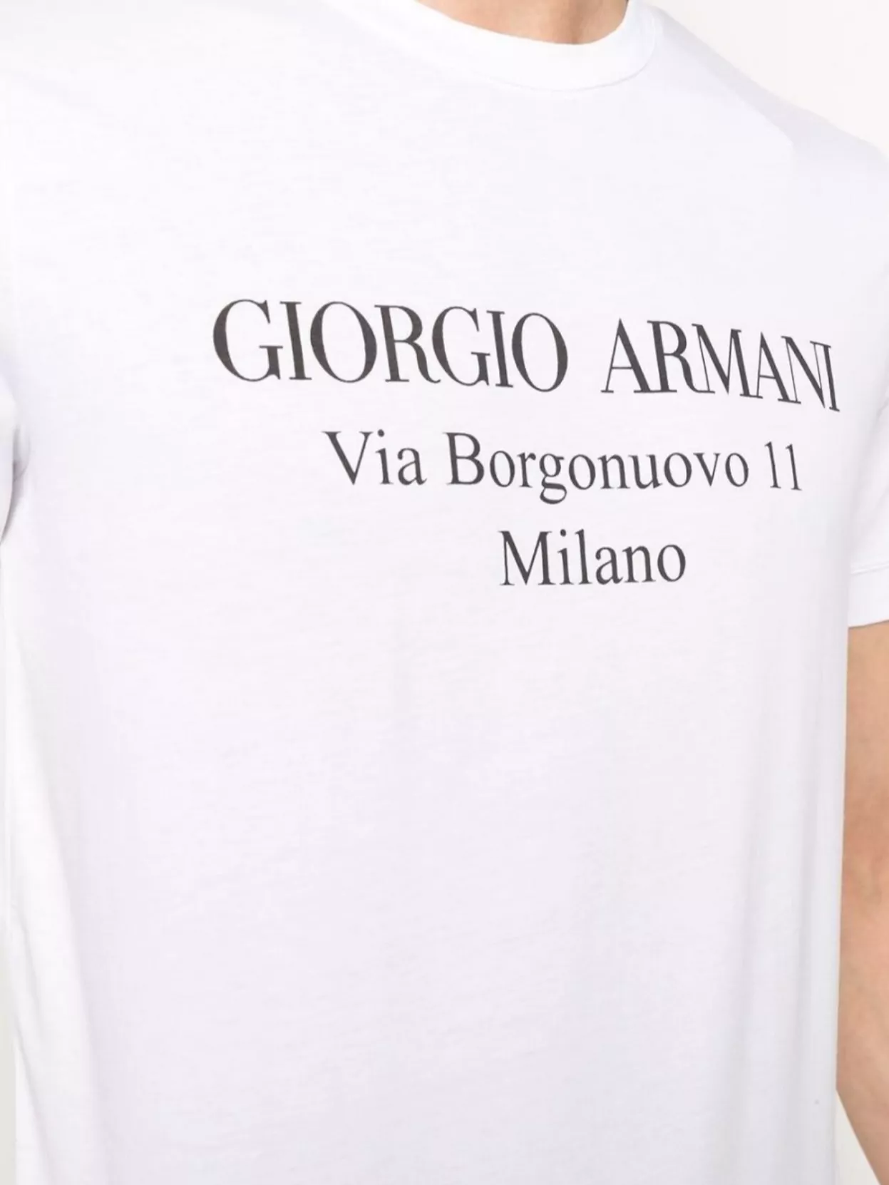 Giorgio Armani 11 Cotton Jersey Crew Neck T-Shirt