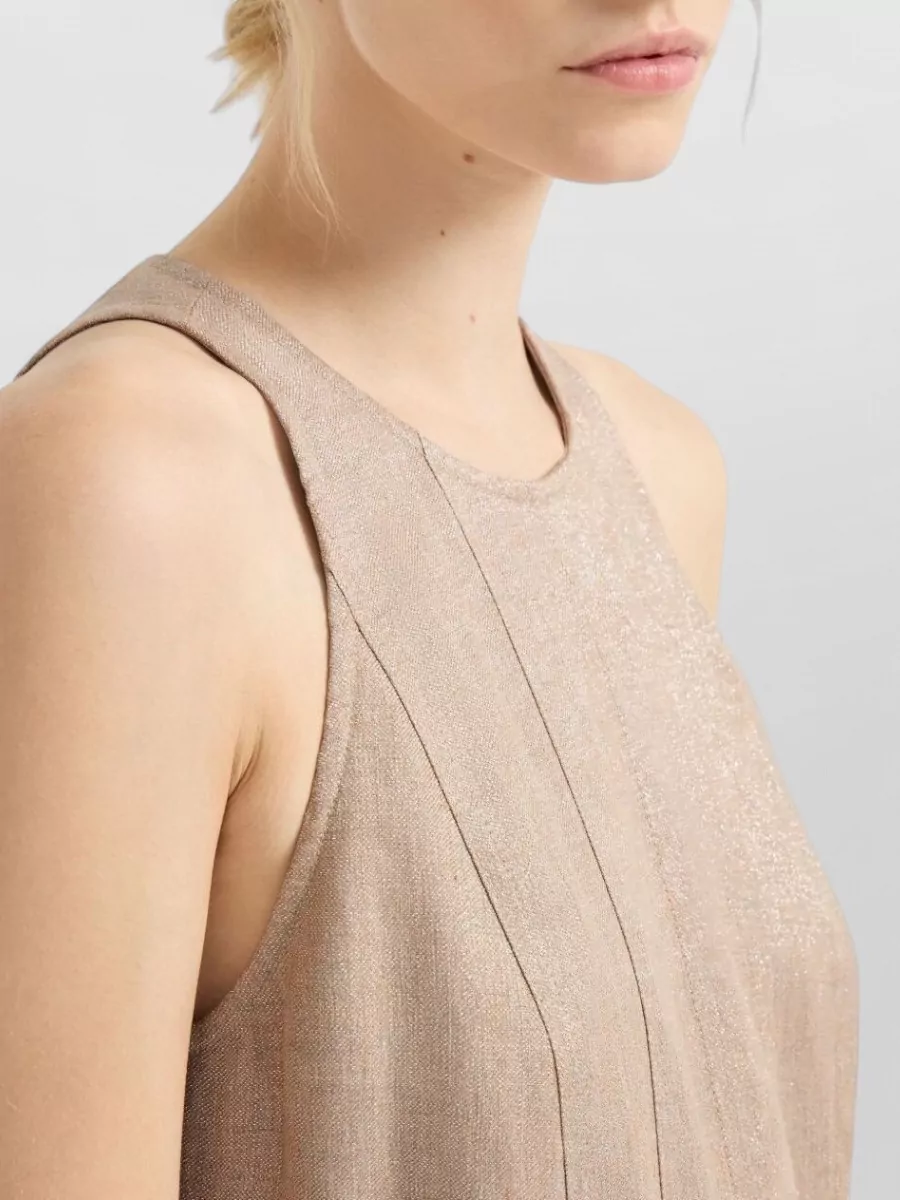 Brunello Cucinelli Sleeveless Maxi Dress High Neckline