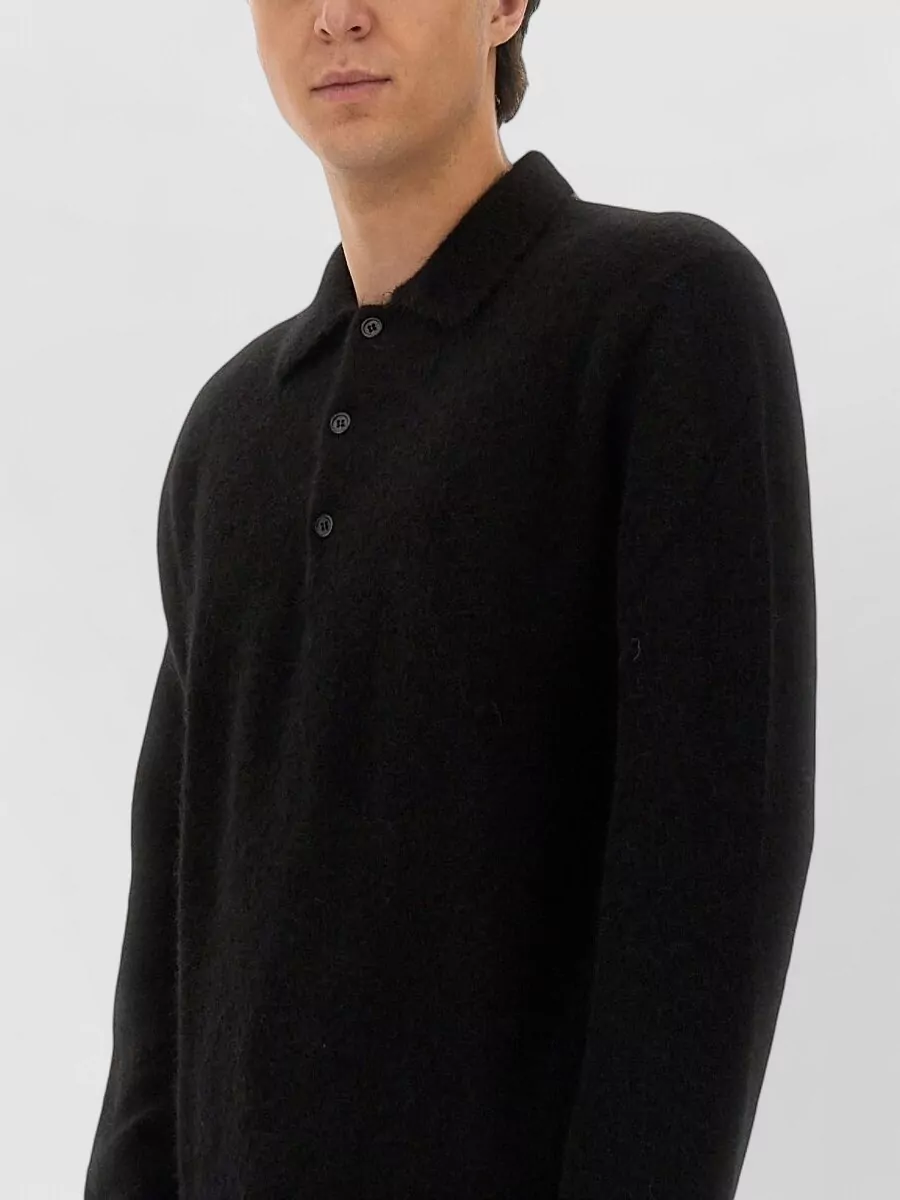 Sunflower Mohair Polo Collar Sweater