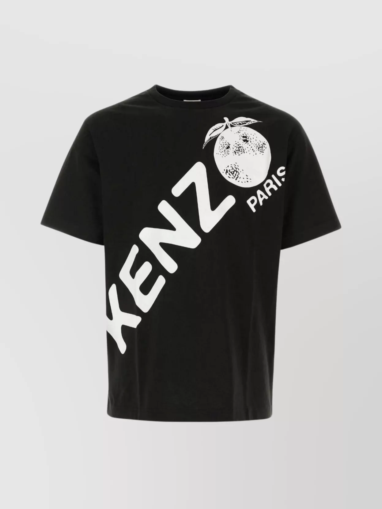 Shop Kenzo Crew Neck Graphic Print Short Sleeves Top