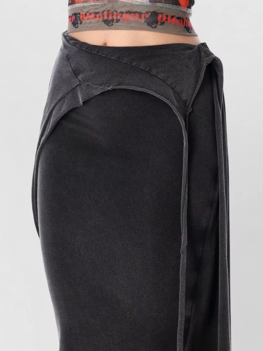 Ottolinger Organic Cotton Draped Asymmetric Maxi Wrap Skirt