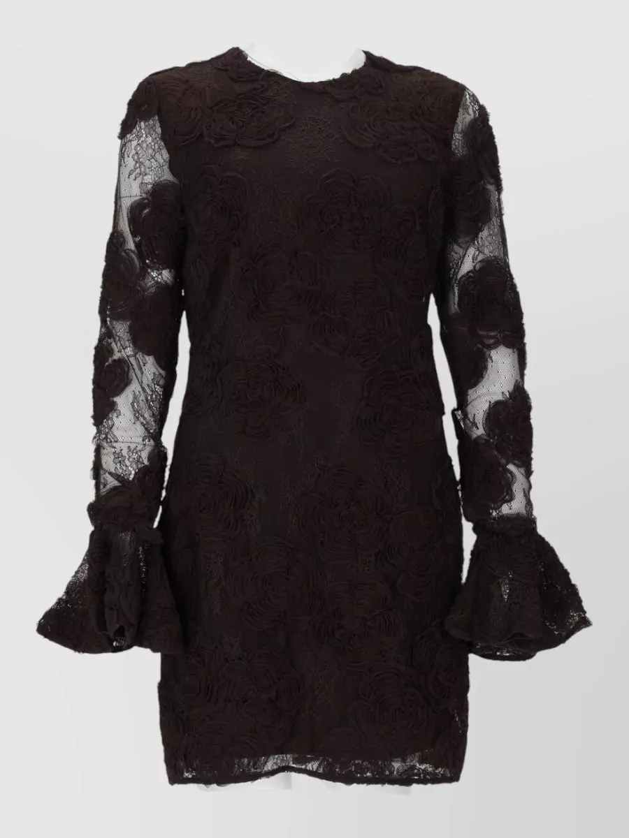 Rotate 3d floral mini dress
