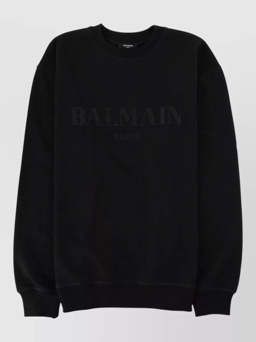 Balmain vintage embroidered logo cotton sweatshirt