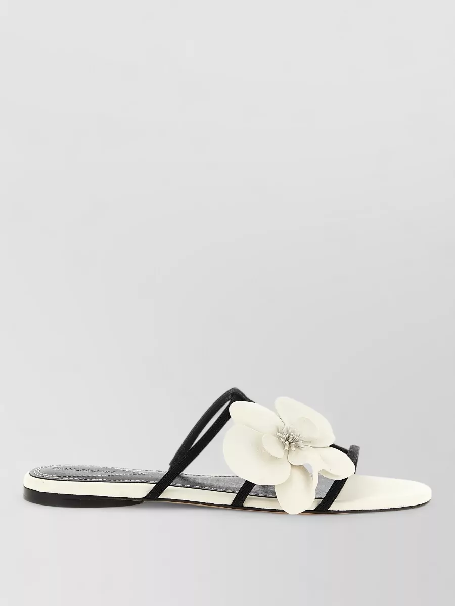 Zimmermann Orchid Floral Flat Strappy Open Toe Sandals