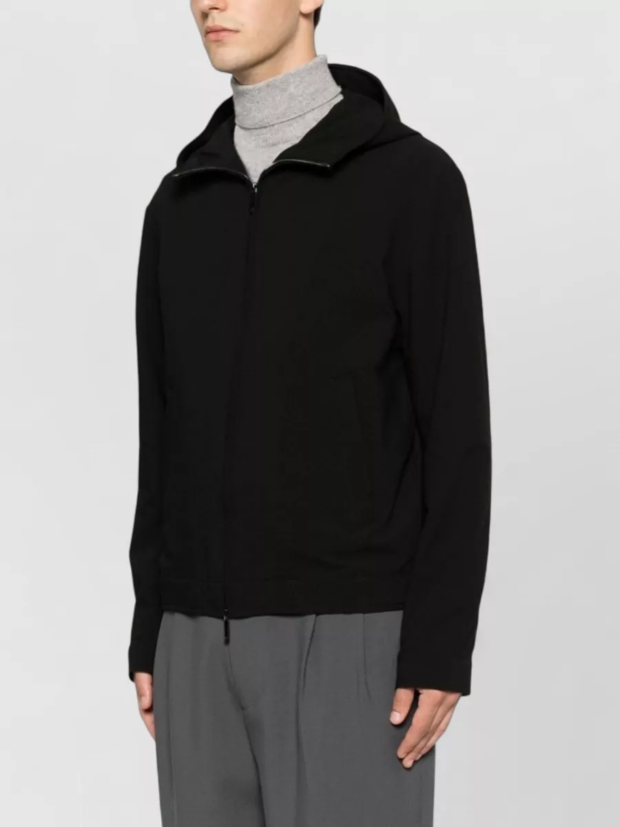Emporio Armani Hooded Single Breasted Coat