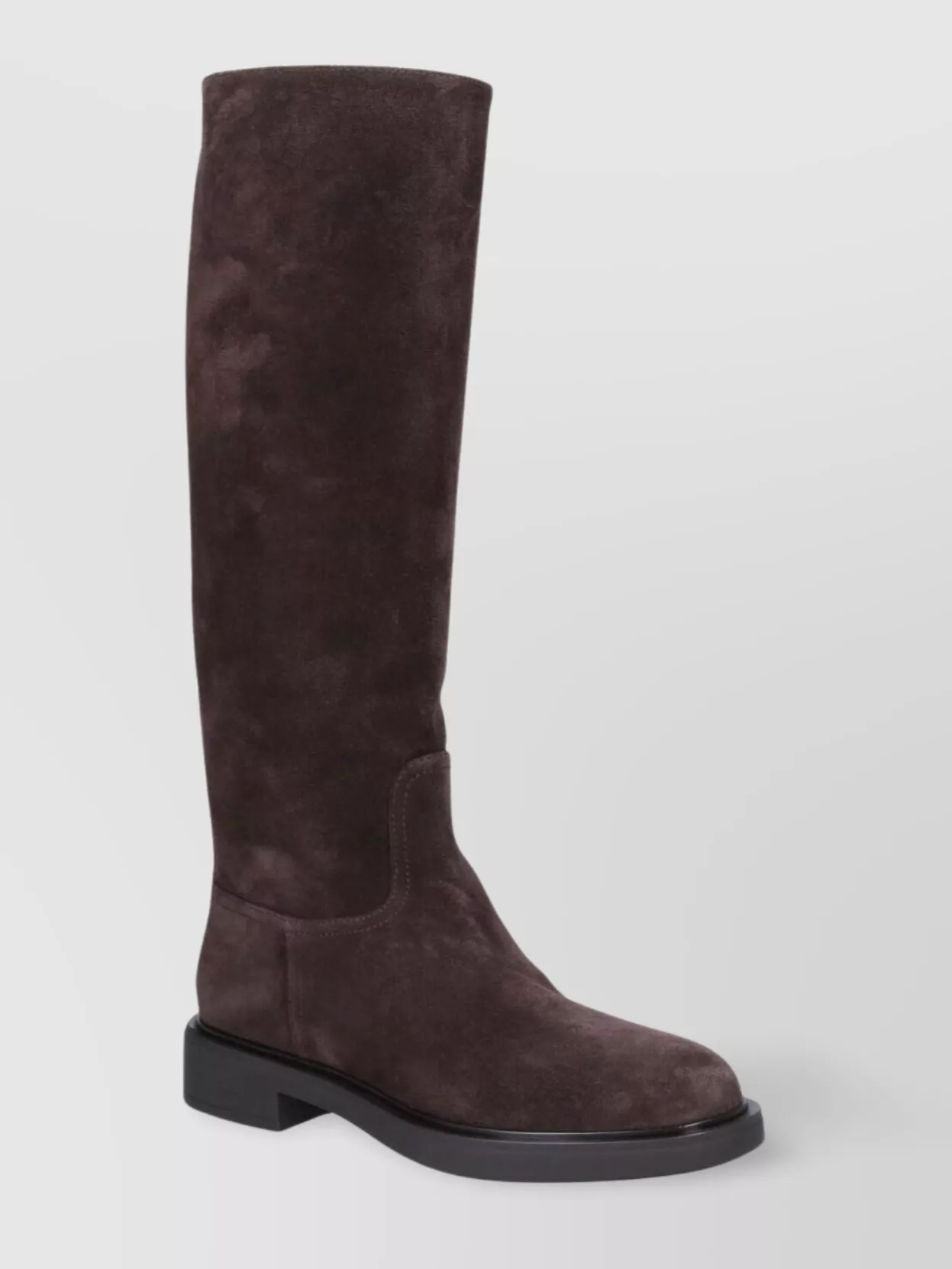 Gianvito Rossi Heeled Suede Knee-High Boots With Round Toe