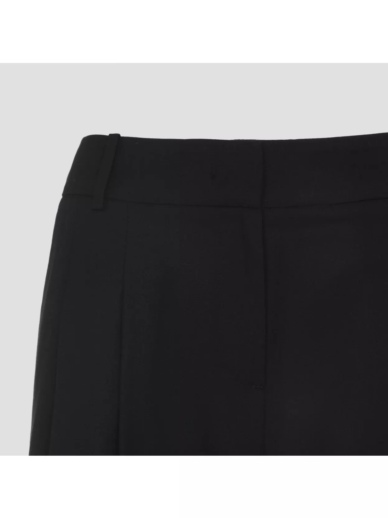 The Frankie Shop High Waist Wide Leg Pleated Trousers In Black